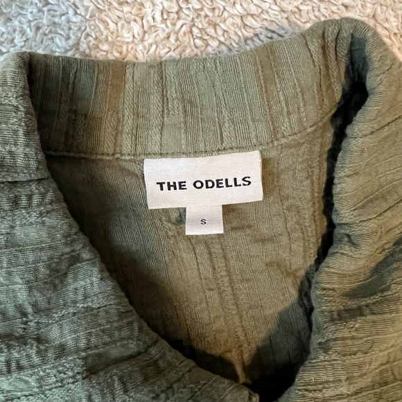 Anthropologie RARE The Odells Textured Green Jumpsuit - Picture 5 of 7